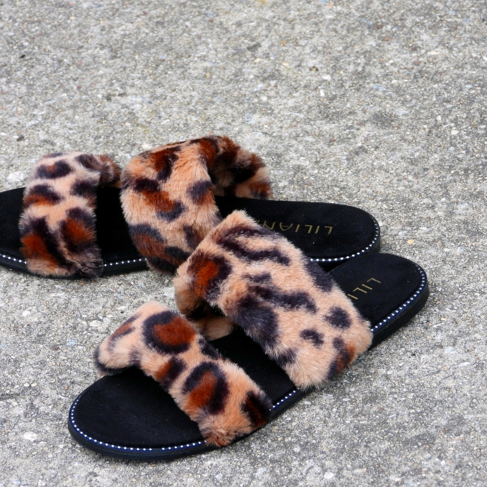 MINXX- Faux Fur Dual Strap Sandal